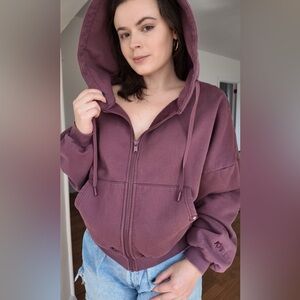 POPFLEX Mauve Zip-Up Hoodie
